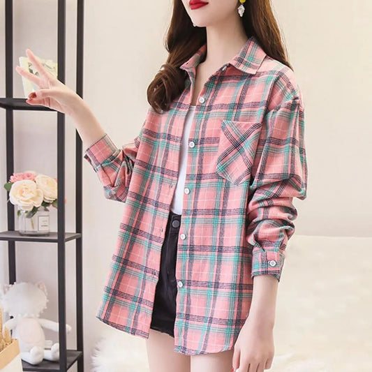 Casual Flannel Top